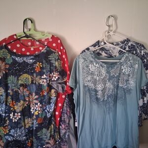 Floral and Lace Print Tops